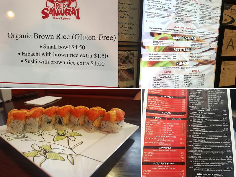 Red Samurai Express Menu