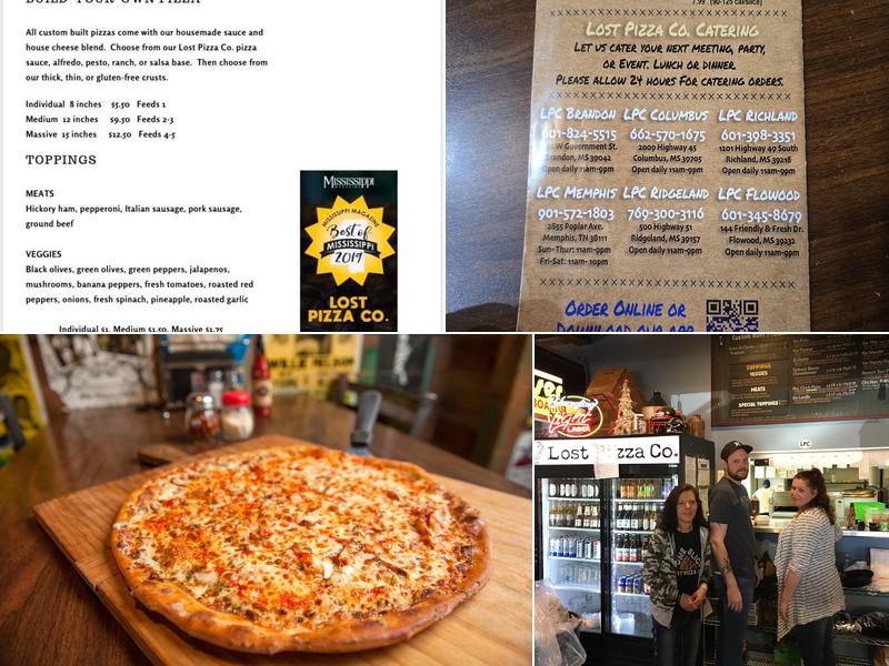 Lost Pizza Co. Brandon Menu
