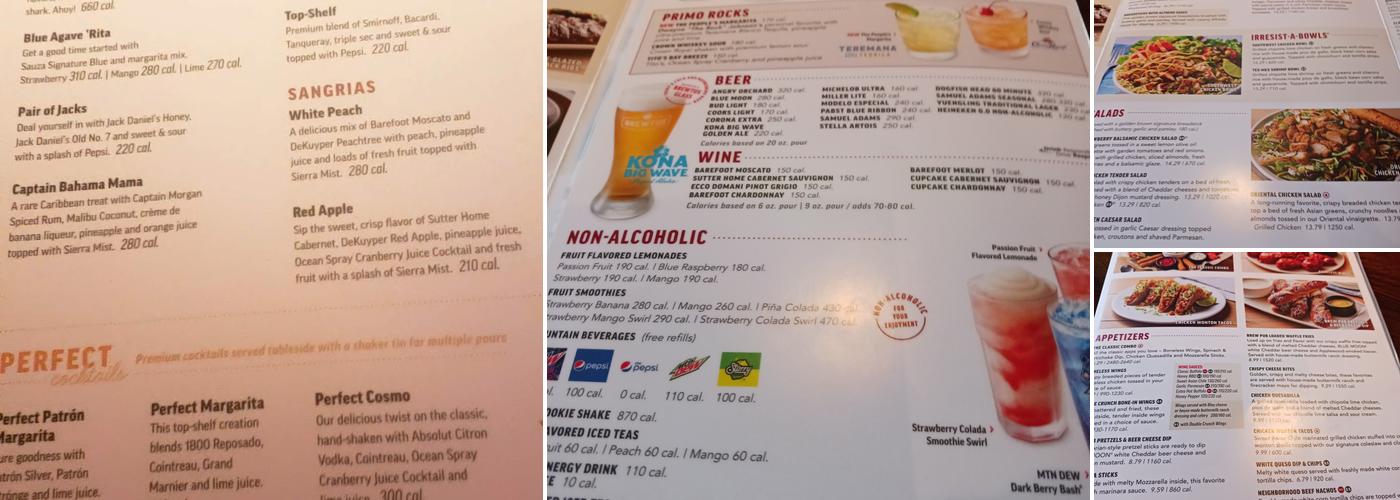 Applebee's Grill + Bar Menu