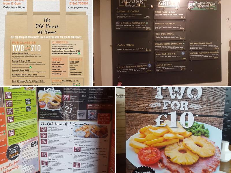 The Old House At Home Menu