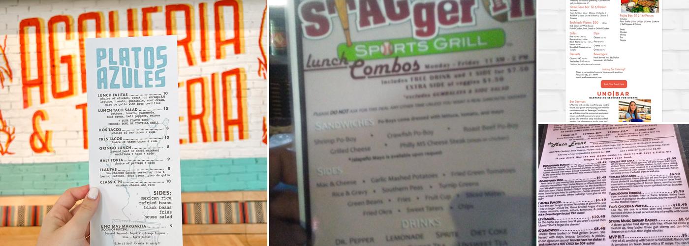 Uno Mas Tacos y Tequila Menu