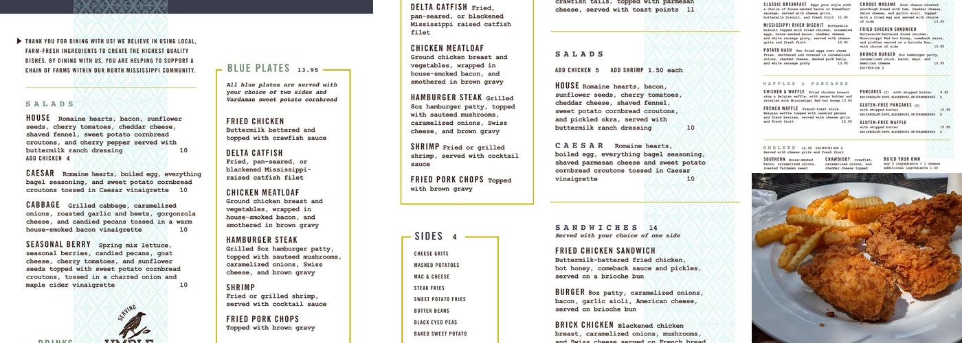 Bin 612 Menu