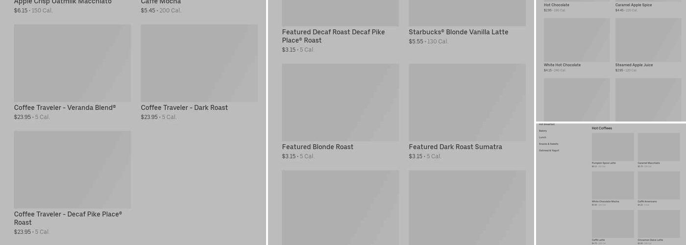 Starbucks Coffee Company Menu