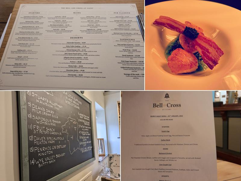 The Bell and Cross Menu