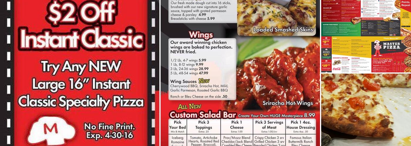 Master Pizza Menu