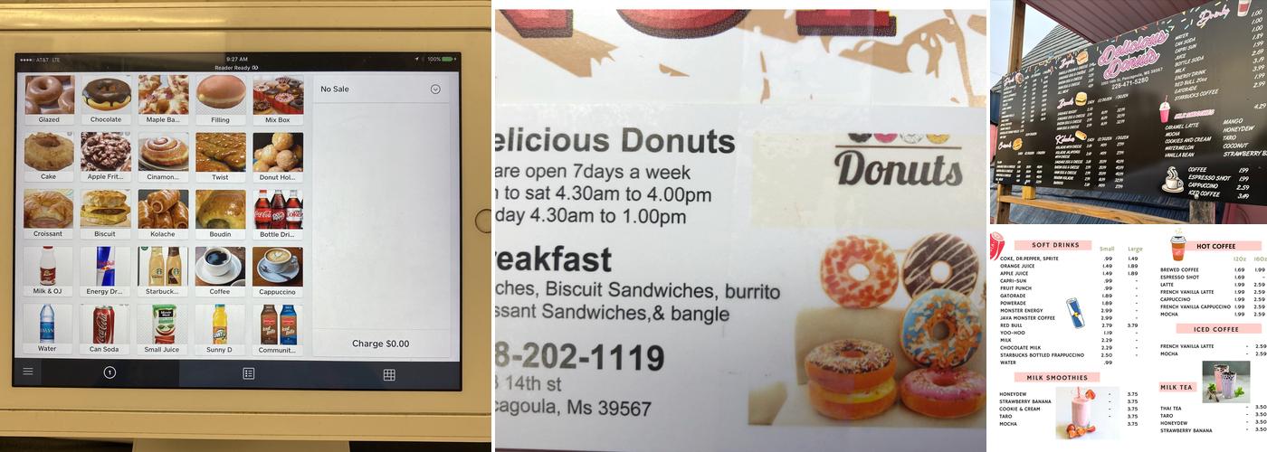 Delicious Donuts Menu