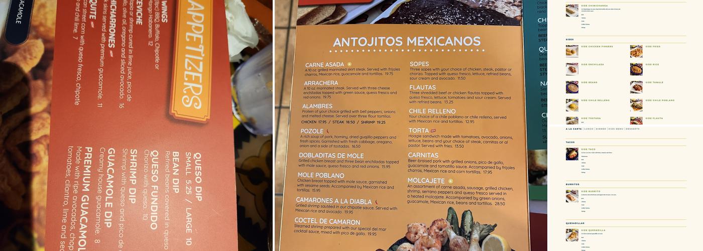 Hacienda San Miguel: House of Tequila Menu
