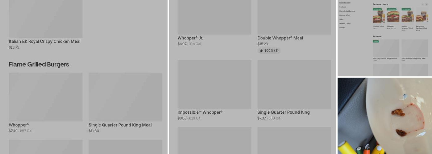 Burger King Menu