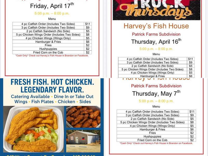 Harveys fish house Menu