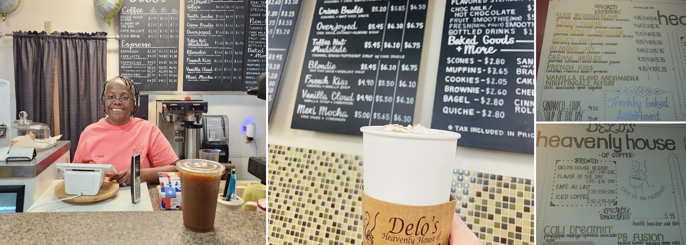 Delo's Heavenly House of Coffee, LLC Menu