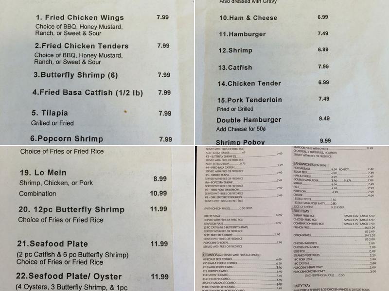 T's Kitchen Menu