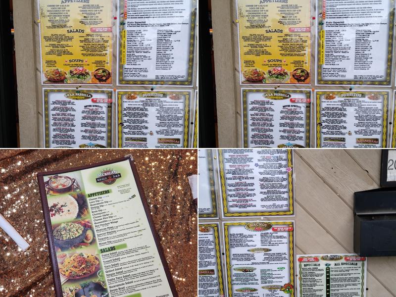 Reyes Mexican Grill and Bar Menu