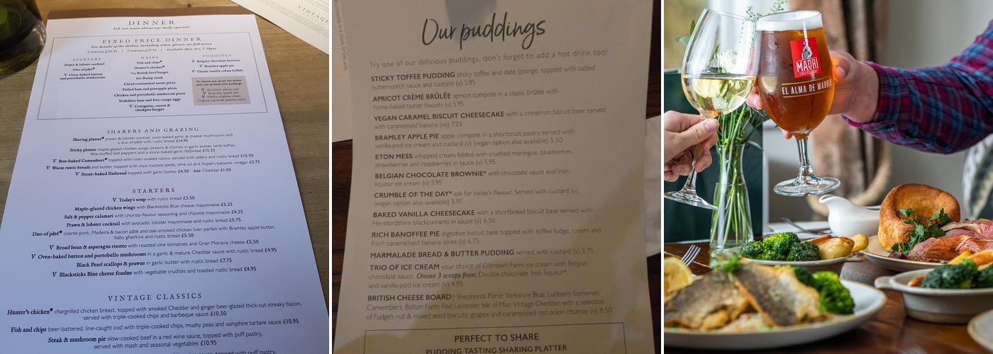 The Three Crowns Menu