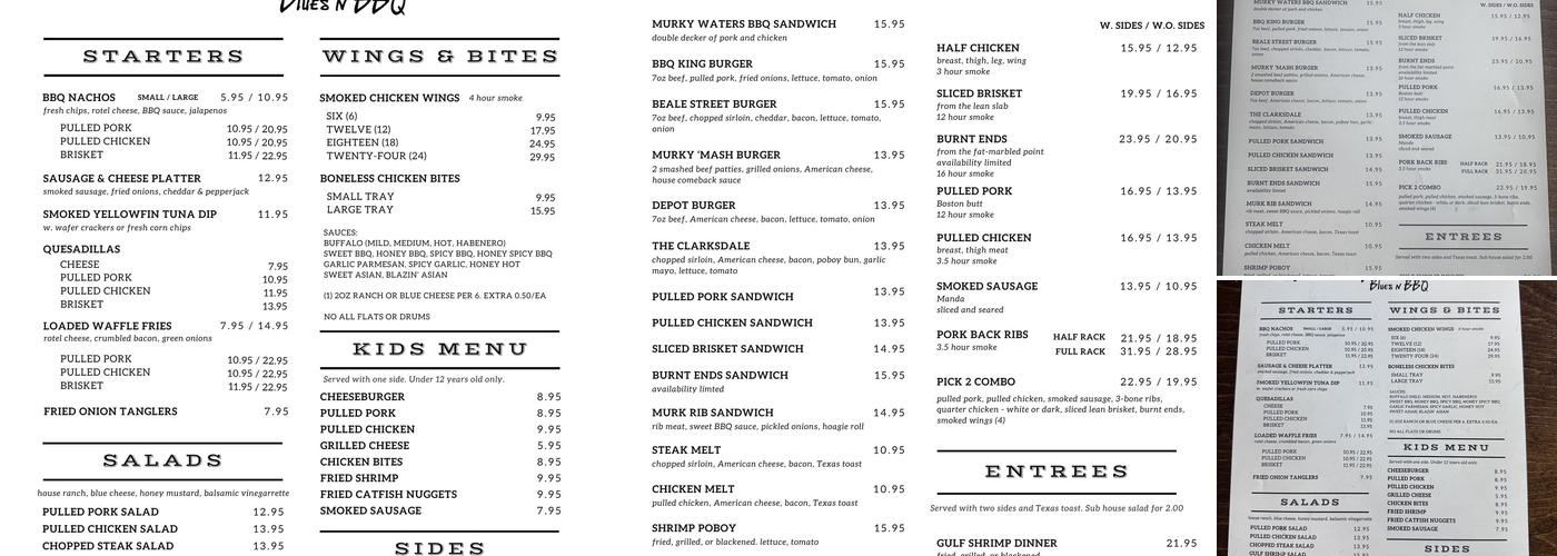 Murky Waters BBQ - Ocean Springs Menu