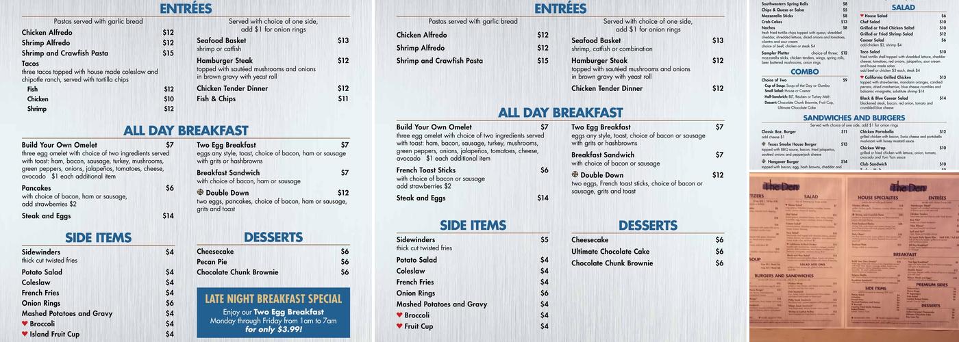 The Den Menu