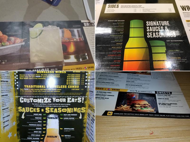 Buffalo Wild Wings Menu