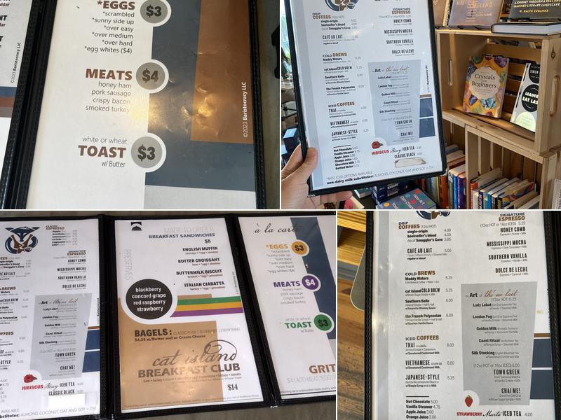 Cat Island Coffeehouse Menu