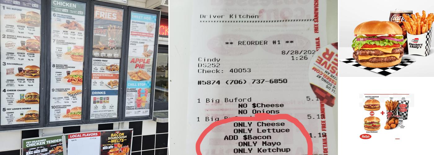 Checkers Menu