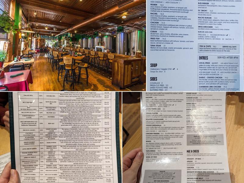 Bullfrog Brewery Menu