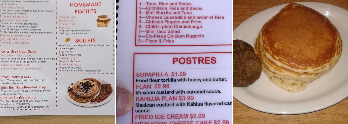 Blue Agave Menu