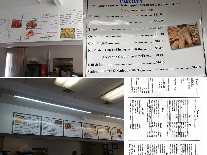 Nana's Seafood Menu