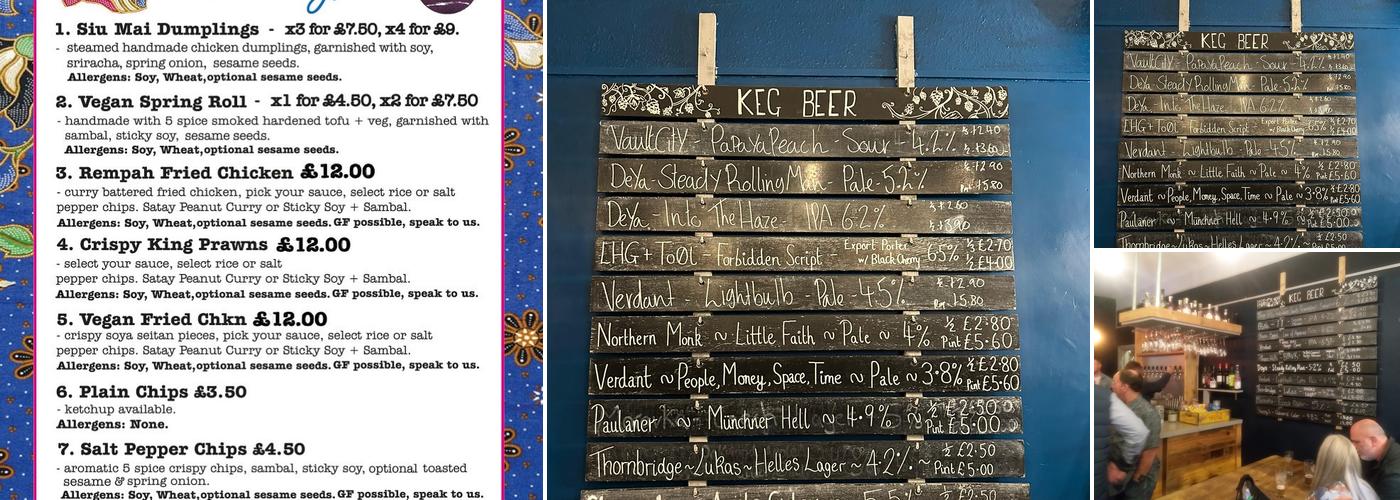 Five Clouds Tap and Bottle Menu