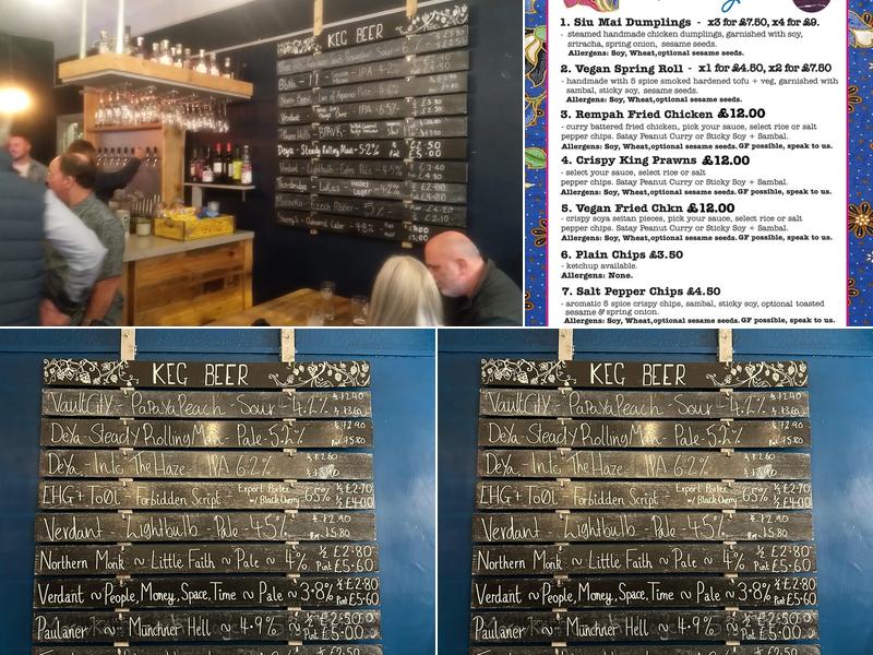 Five Clouds Tap and Bottle Menu