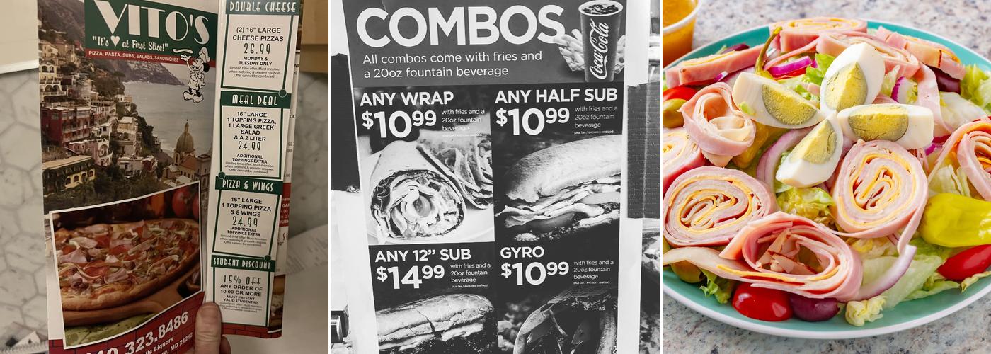 Vito's Pizza Menu