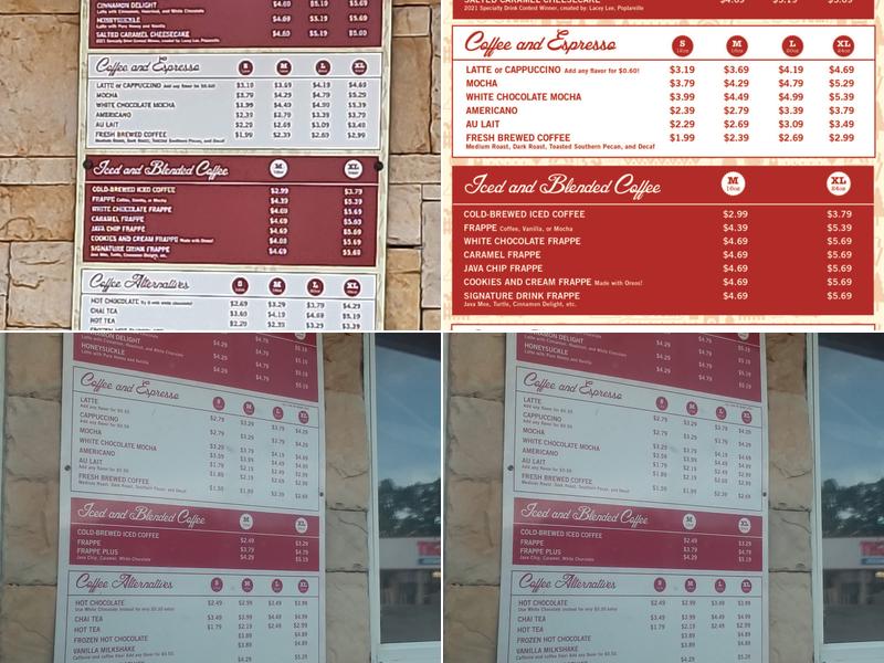 Java Moe's Coffee Company Menu
