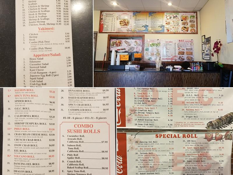 OEC Japanese Express Menu