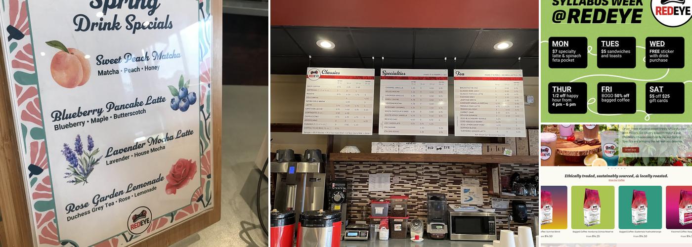 RedEye Coffee Capital Circle Menu