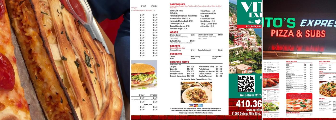 Vito's Express Menu