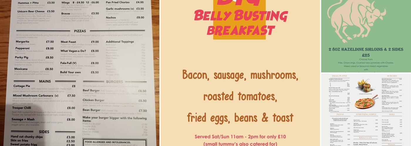 The Flying Coach Menu