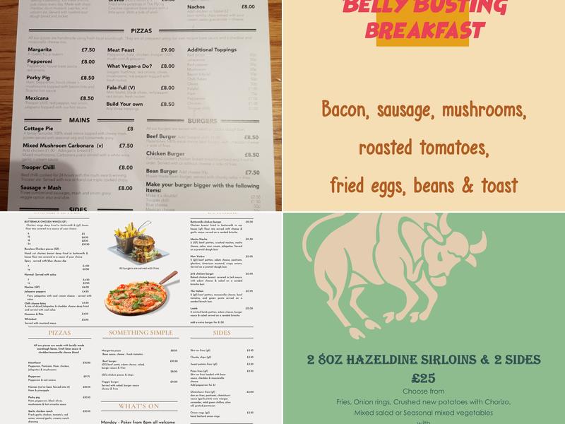 The Flying Coach Menu