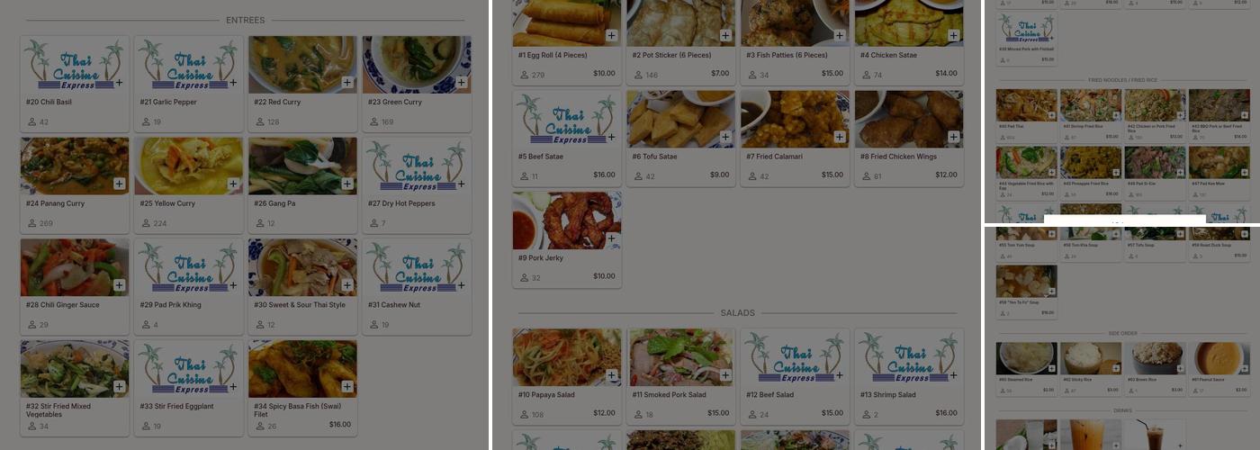 Thai Cuisine Express Menu