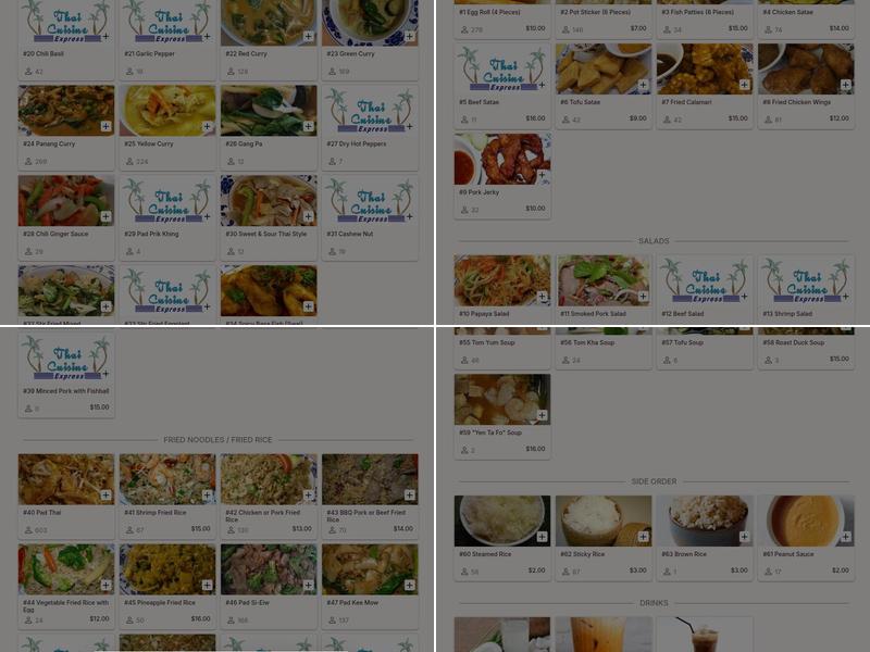 Thai Cuisine Express Menu
