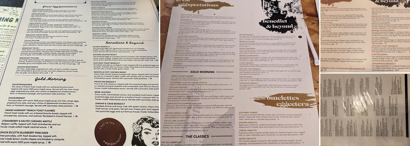eggspectation - Owings Mills Menu