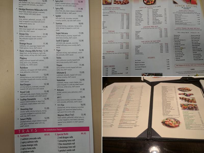 Sushi Q2 Menu