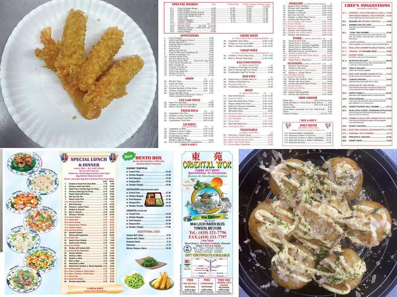 Oriental Wok Menu