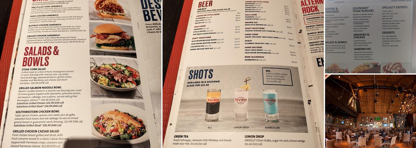 Hard Rock Cafe Menu