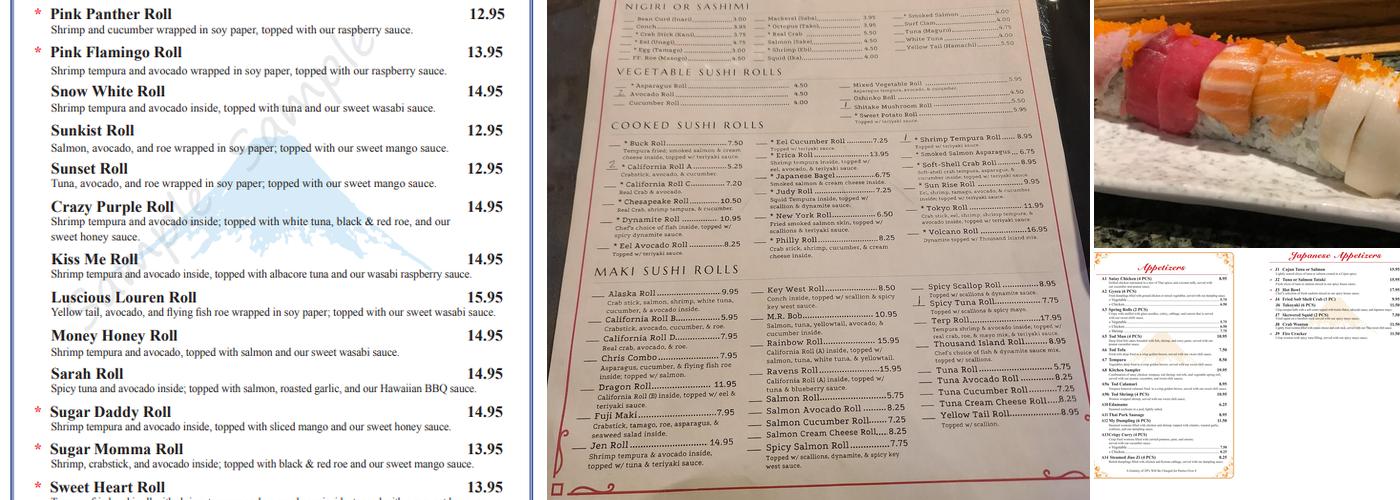 Fuji San Menu