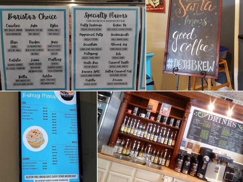 Deja Brew Coffee & Bakery Menu