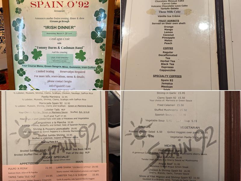Spain 92 Menu