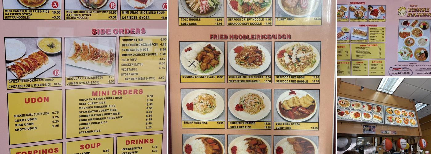 New Genki Ramen Menu
