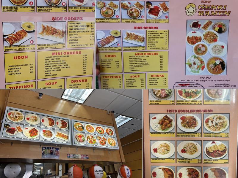 New Genki Ramen Menu