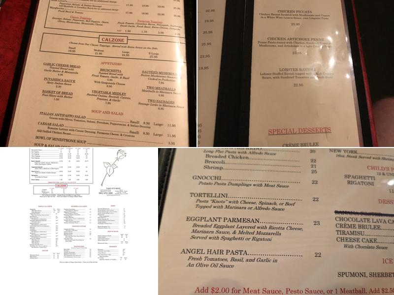 Rosa's Menu