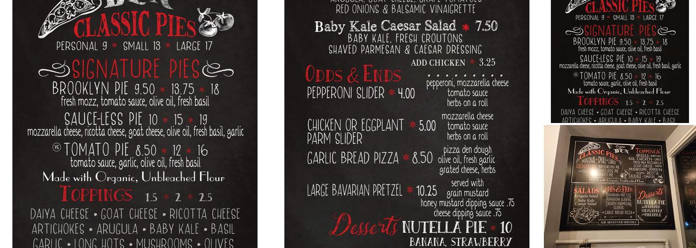 Pizza Den Menu