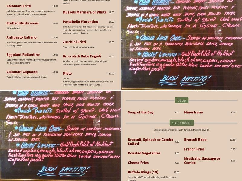 Capuano Menu