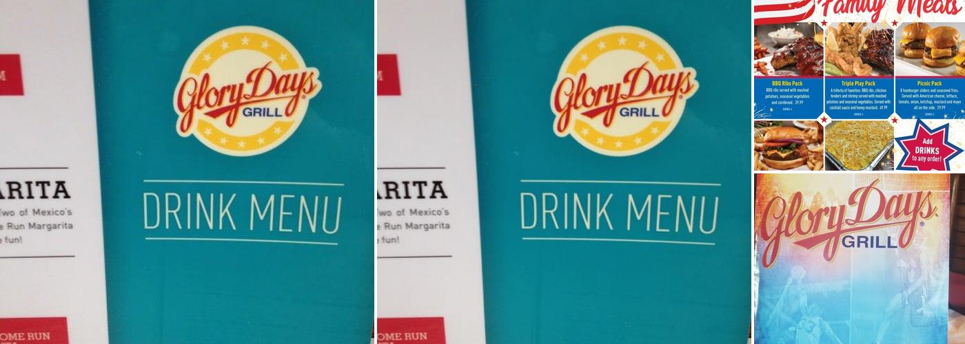 Glory Days Grill Menu