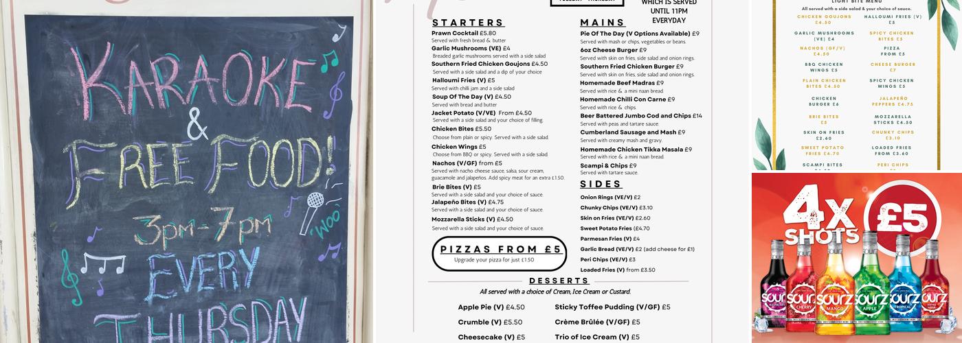 The Eight Bells Menu